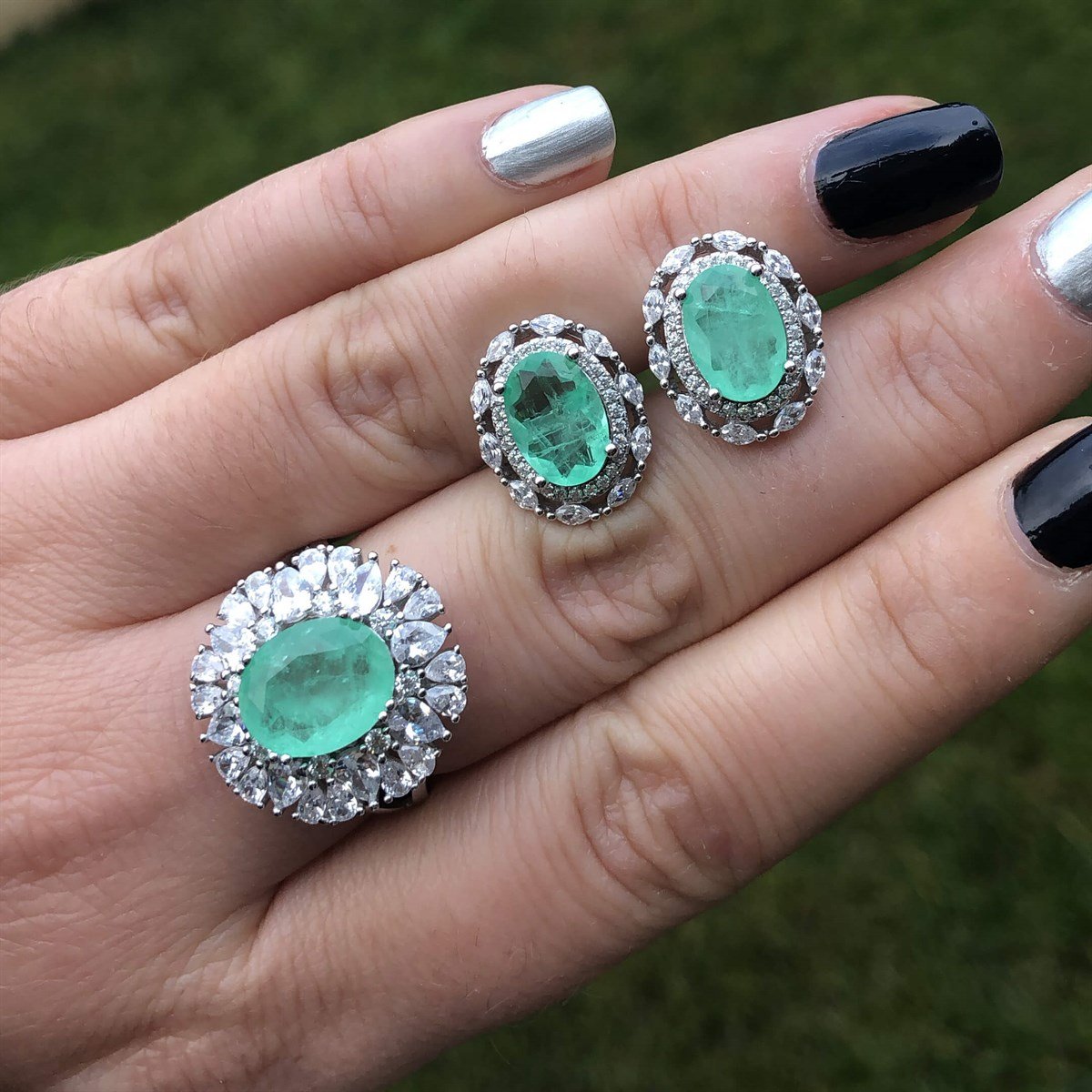 Paraiba Tourmaline Taş İthal Yüzük
