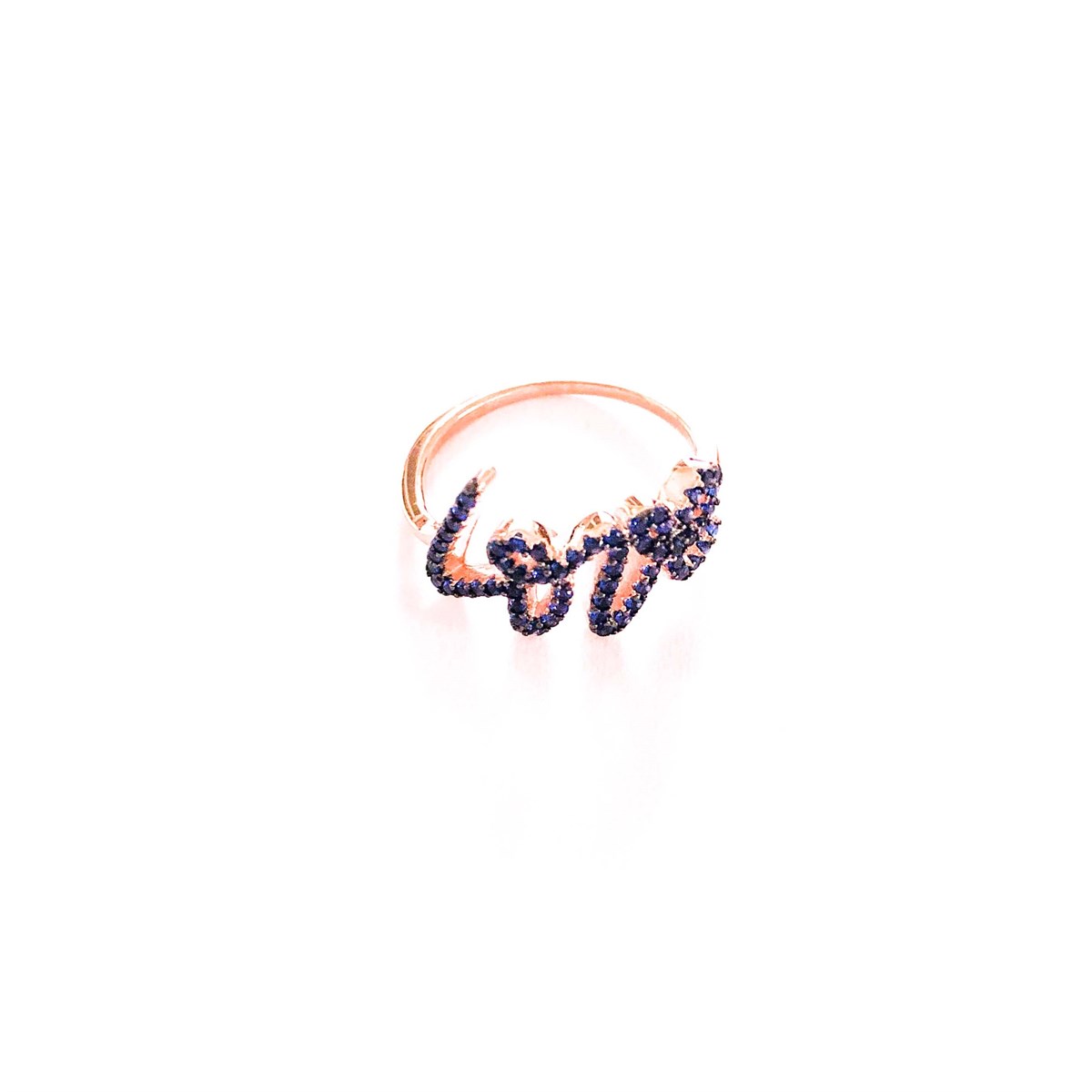 Safir Taş Love İthal Yüzük