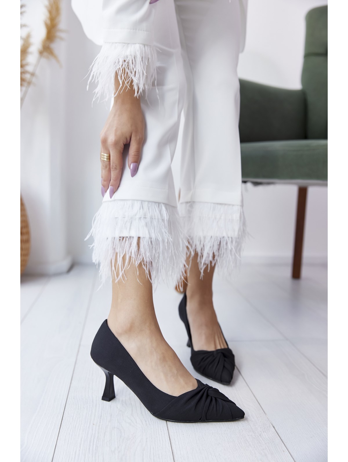 Lemo Siyah 6 CM Kadın Topuklu Ayakkabı