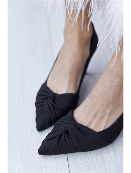 Lemo Siyah 6 CM Kadın Topuklu Ayakkabı