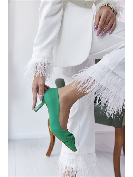 Lemo Yeşil 6 CM Kadın Topuklu Ayakkabı
