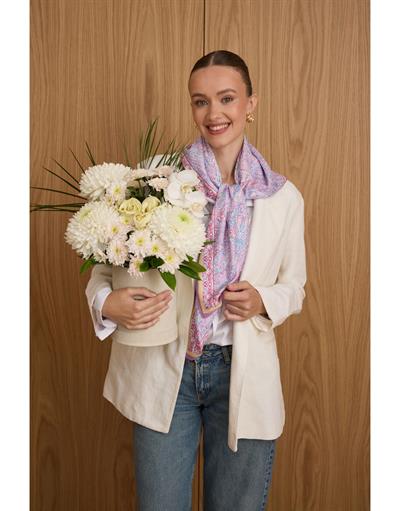 Lila Dora Twill Eşarp