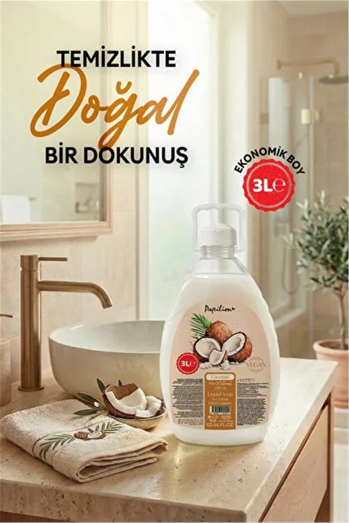 Papilion Hindistan Ceviz Kokulu Sıvı Sabun 3000 ml