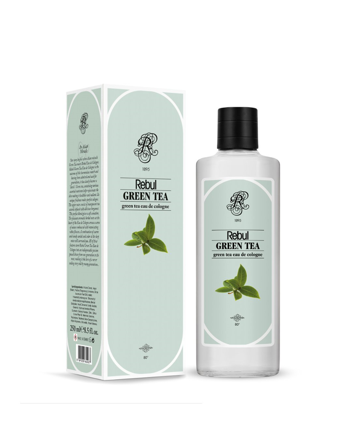 Rebul 250 Ml Kolonya Cam Şişe Green Tea