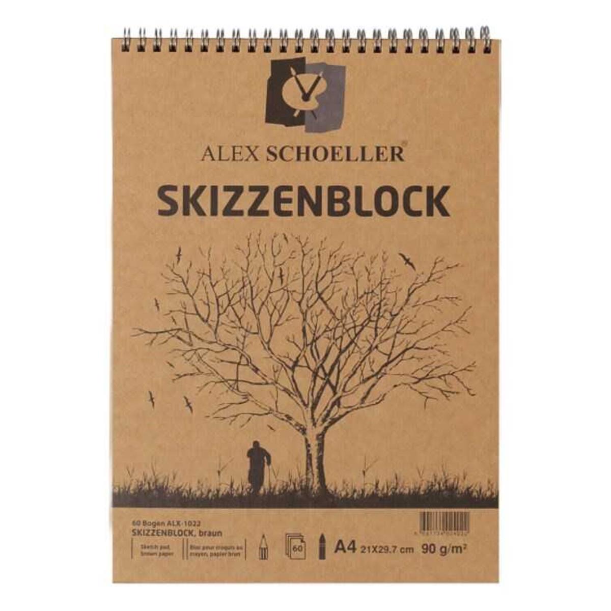 Alex Schoeller Bloknot Spiralli Kraft 60 LI A4 ALX-1022