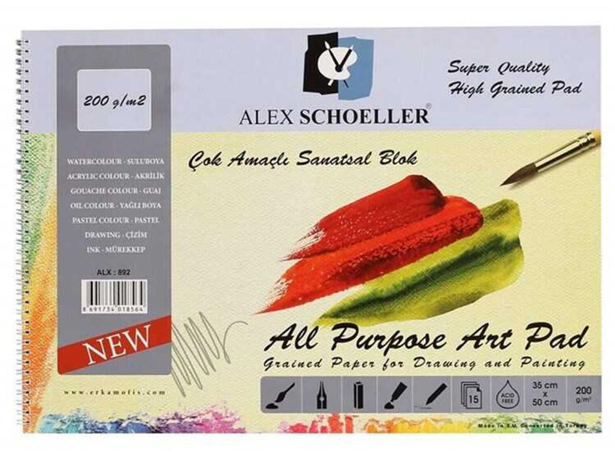Alex Schoeller Çok Amaçlı Sanatsal Blok 15 YP 35x50 200 GR ALX-892