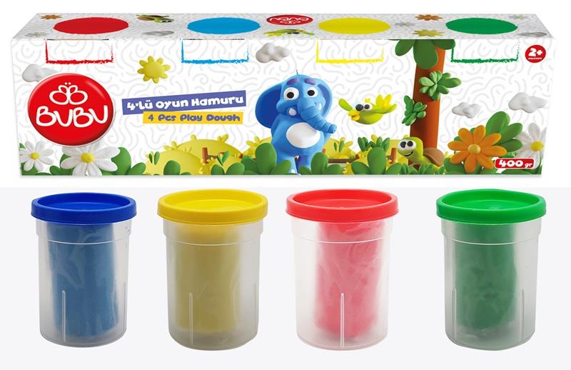 Bu-Bu Oyun Hamuru 4 Lü 500 Gr