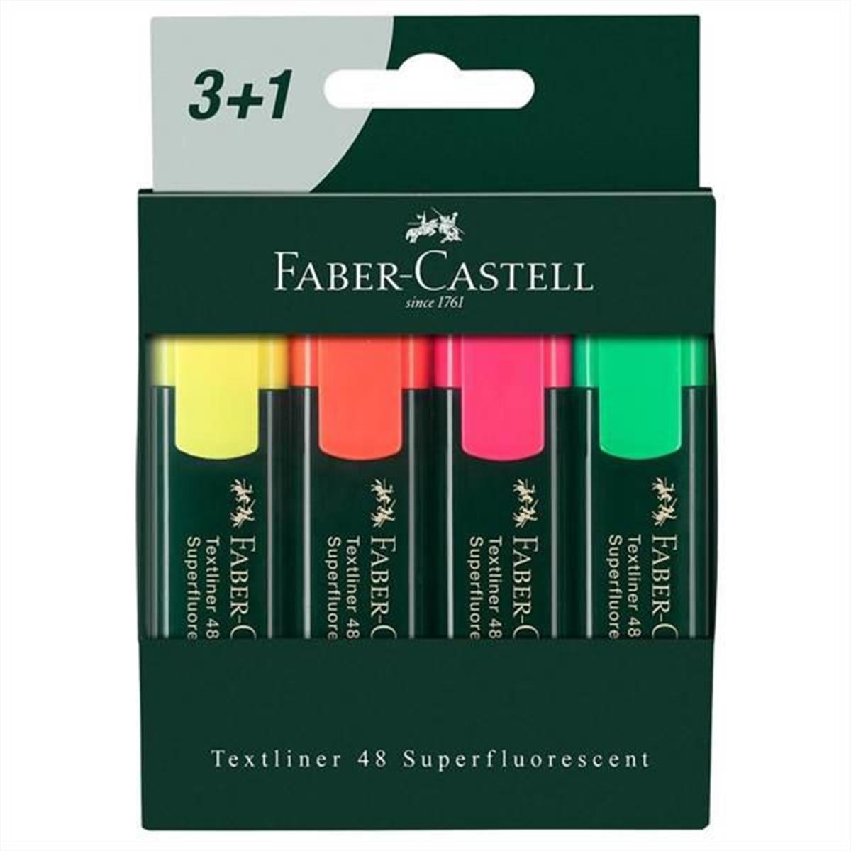 Faber Castell Textliner Fosforlu Kalem 4lü