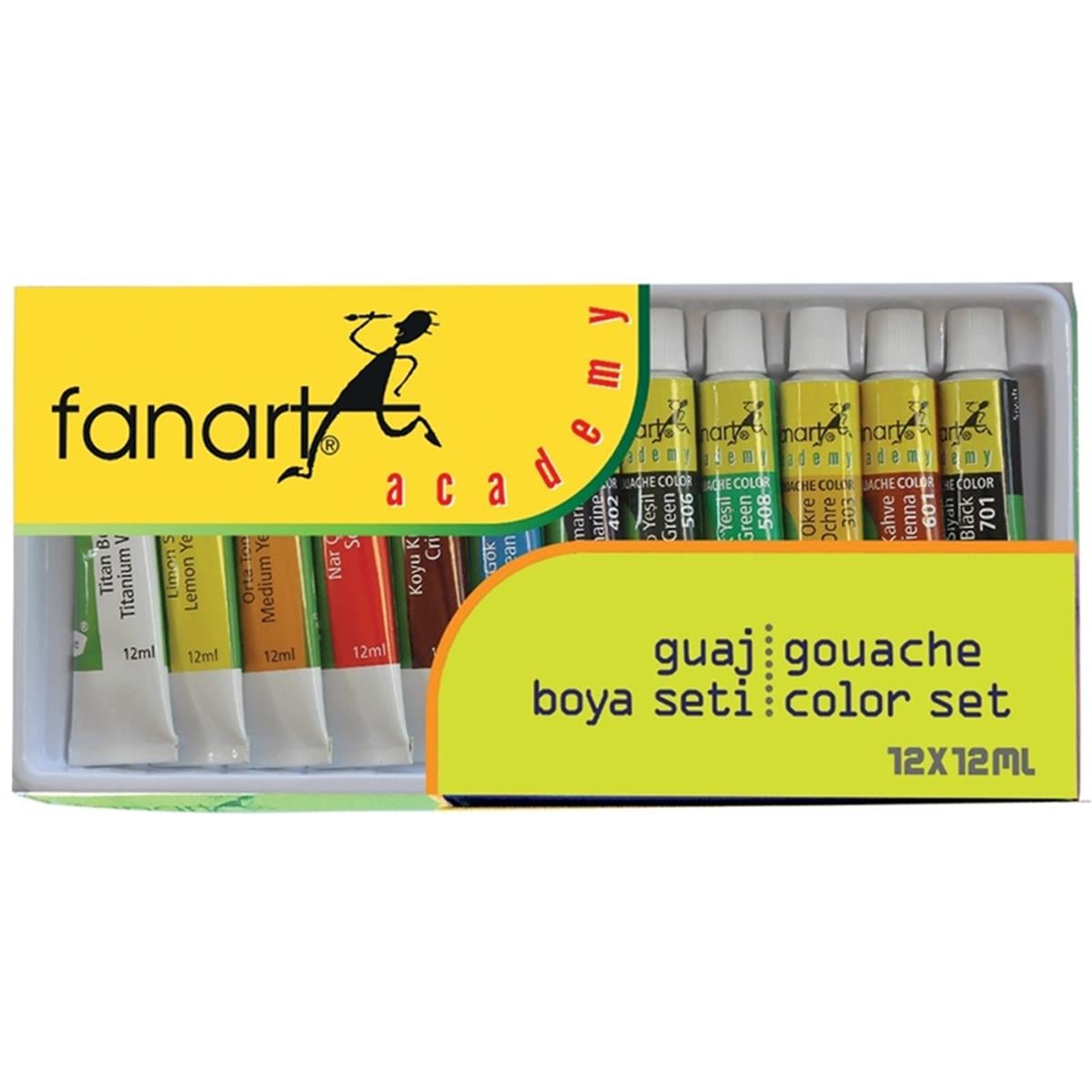 Fanart Akademy Guaj Boya Seti 12X12Ml