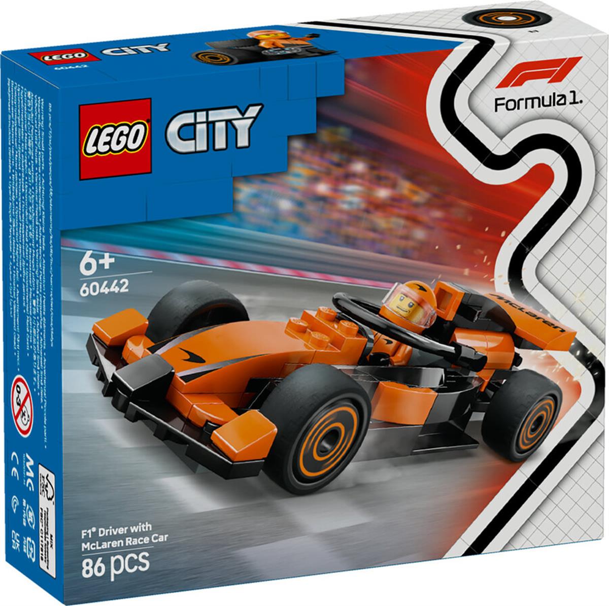 60442 LEGO City McLaren Yarış Arabalı F1 Sürücüsü