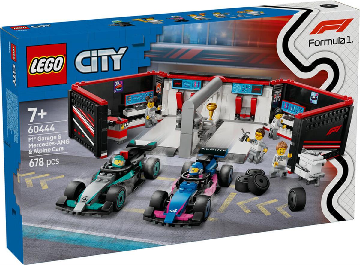 60444 LEGO® City F1 Garajı ve Mercedes-AMG ve Alpine Arabaları