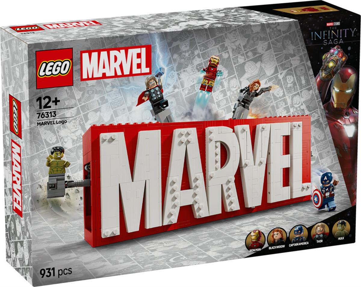 76313 LEGO Marvel MARVEL Logosu ve Minifigürleri