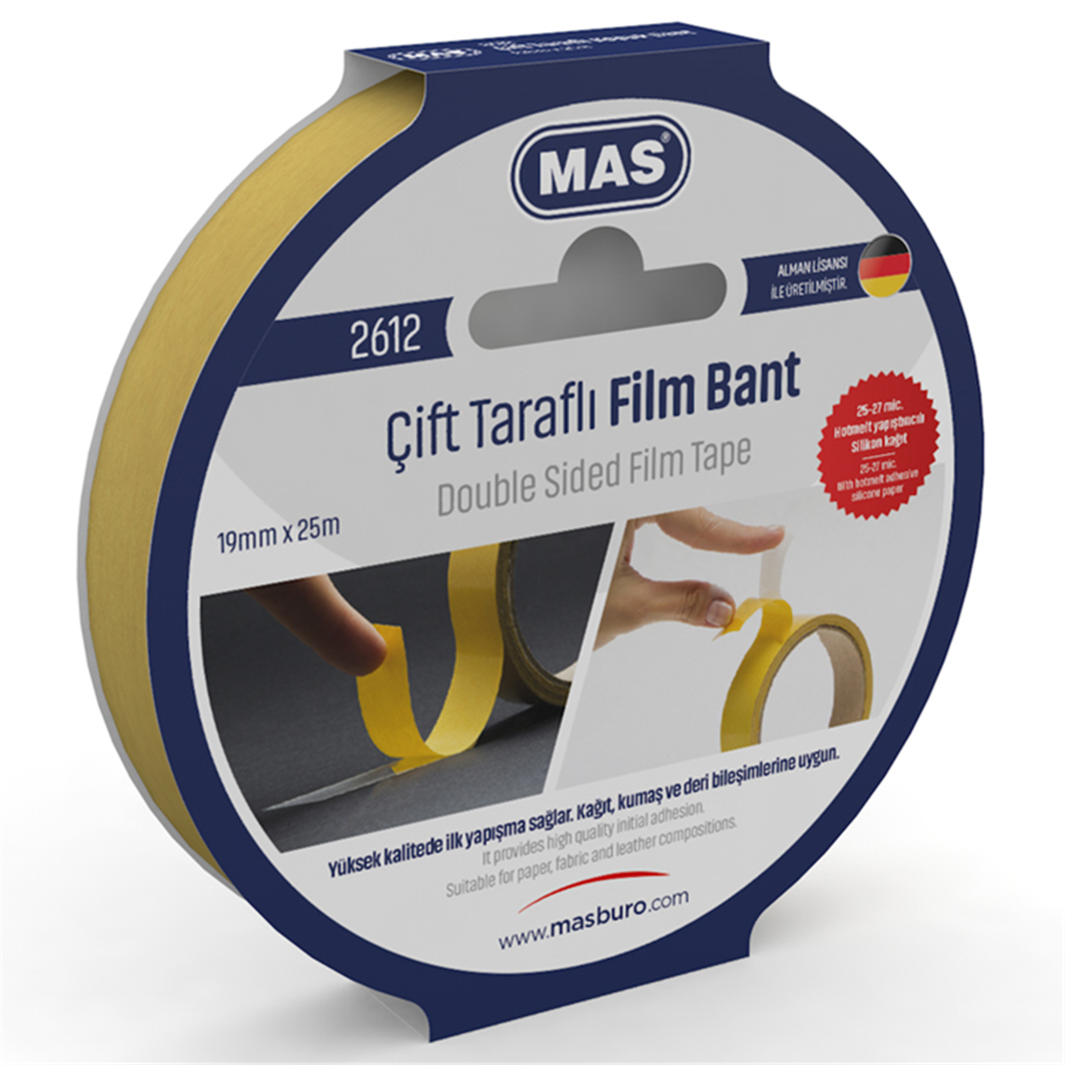 Mas 2612 Çift Taraflı Bant 19Mmx25M