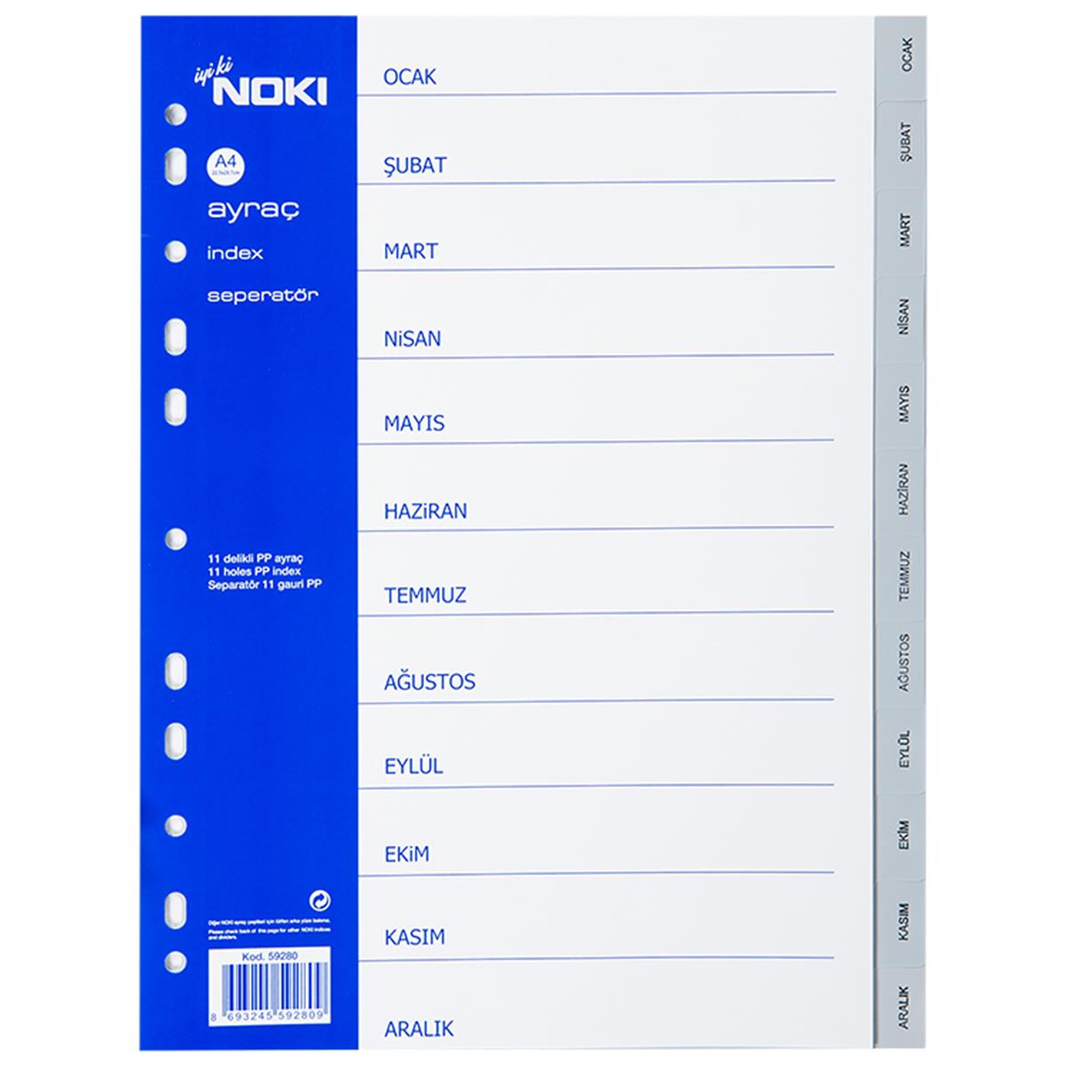 Noki 59280 Seperatör Aylar (Ocak Aralık)