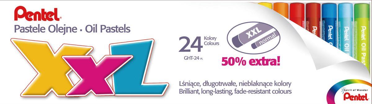Pentel XXL 24 Renk Yağ Bazlı Pastel Boya