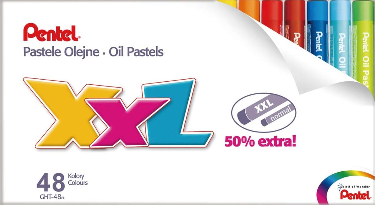 Pentel XXL 48 Renk Yağ Bazlı Pastel Boya