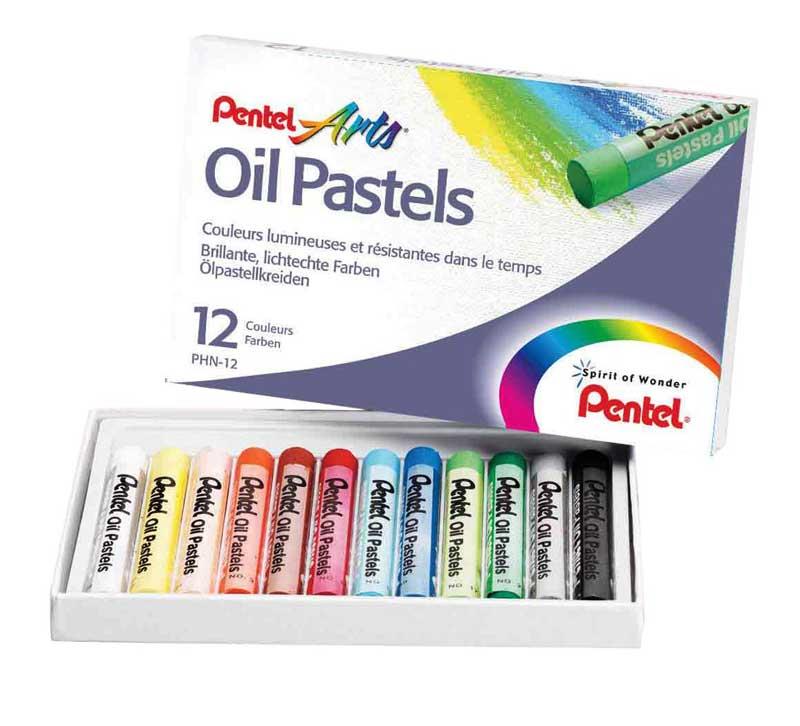 Pentel Yağlı Pastel 12 Renk
