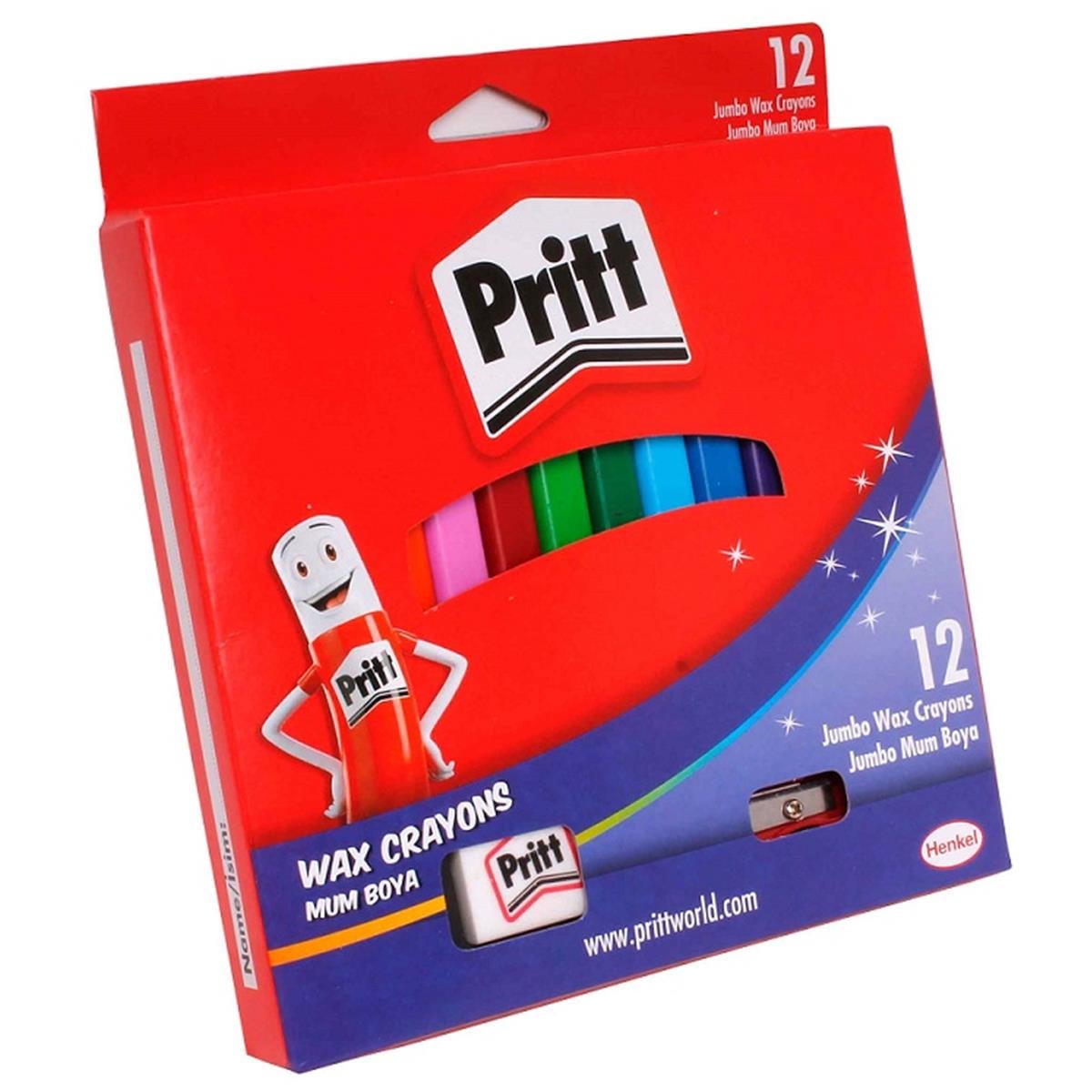 Pritt Pastel Boya Jumbo Silinebilir Üçgen 12 Lİ