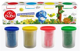 Bu-Bu Oyun Hamuru 4 Lü 500 Gr