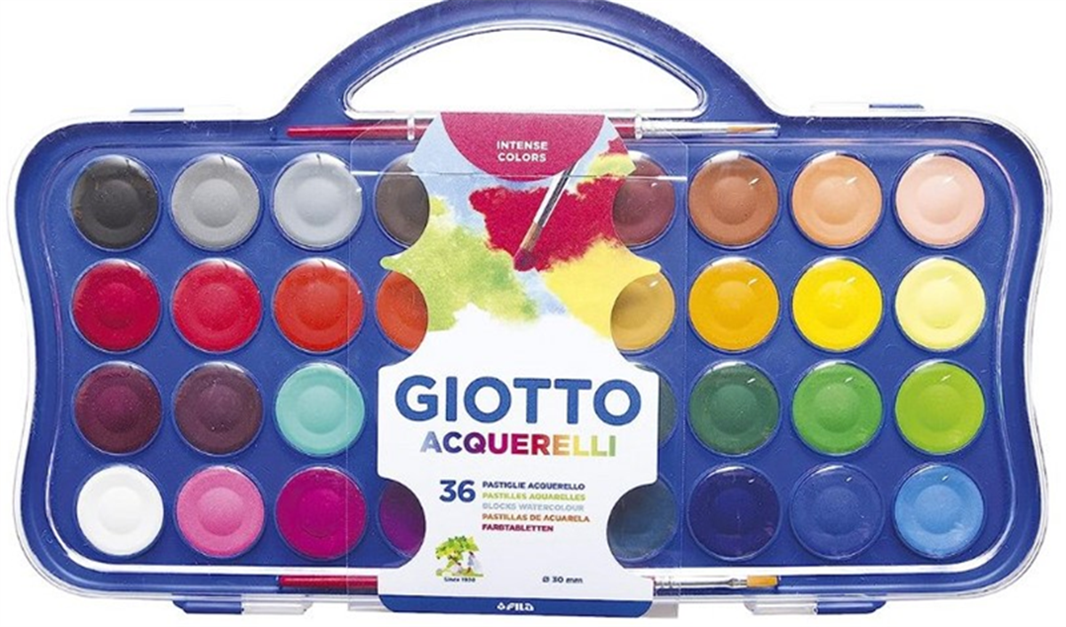 Giotto Sulu Boya Aquarelle 30 mm 36 Renk