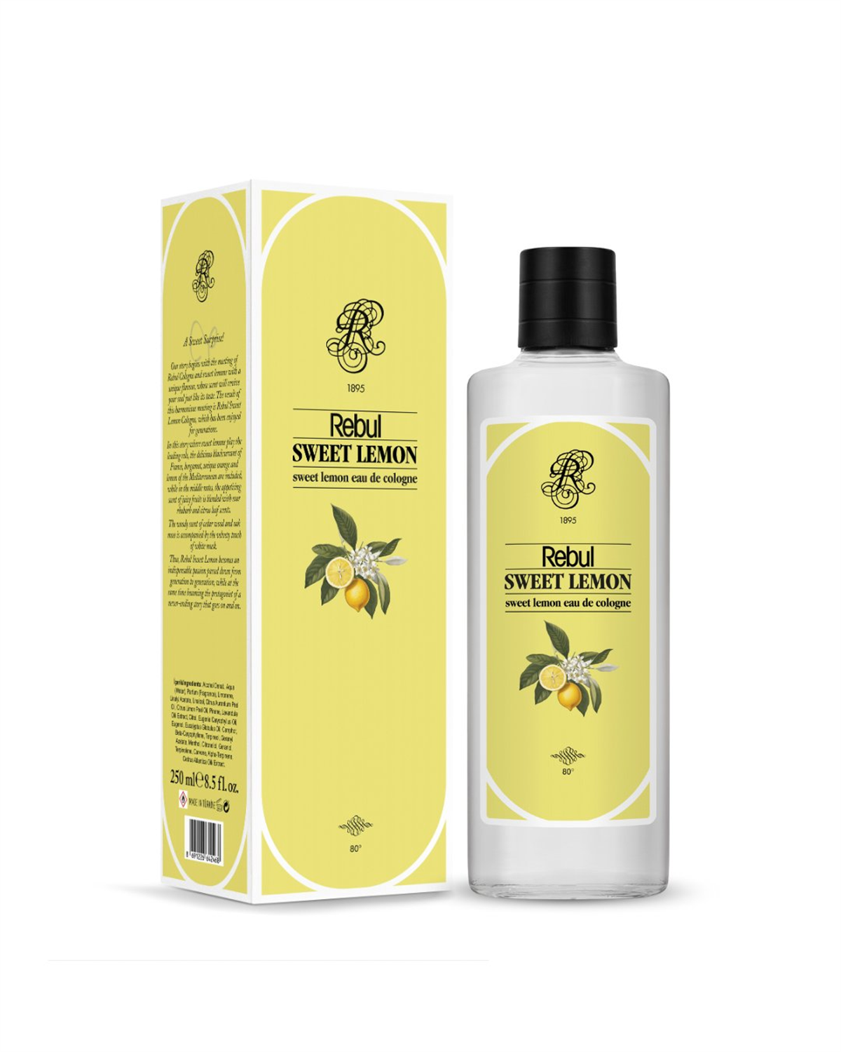 Rebul 250 Ml Kolonya Cam Şişe Sweet Lemon