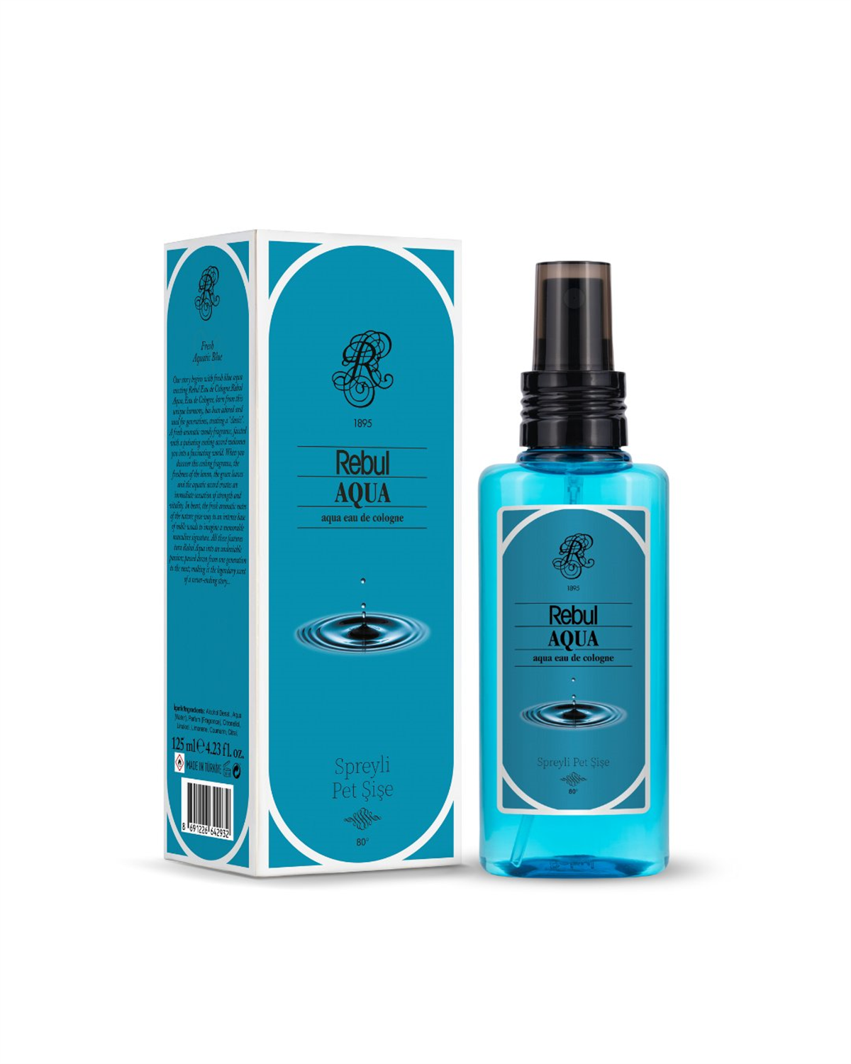 Rebul 125 Ml Kolonya Pet Şişe Sprey Aqua