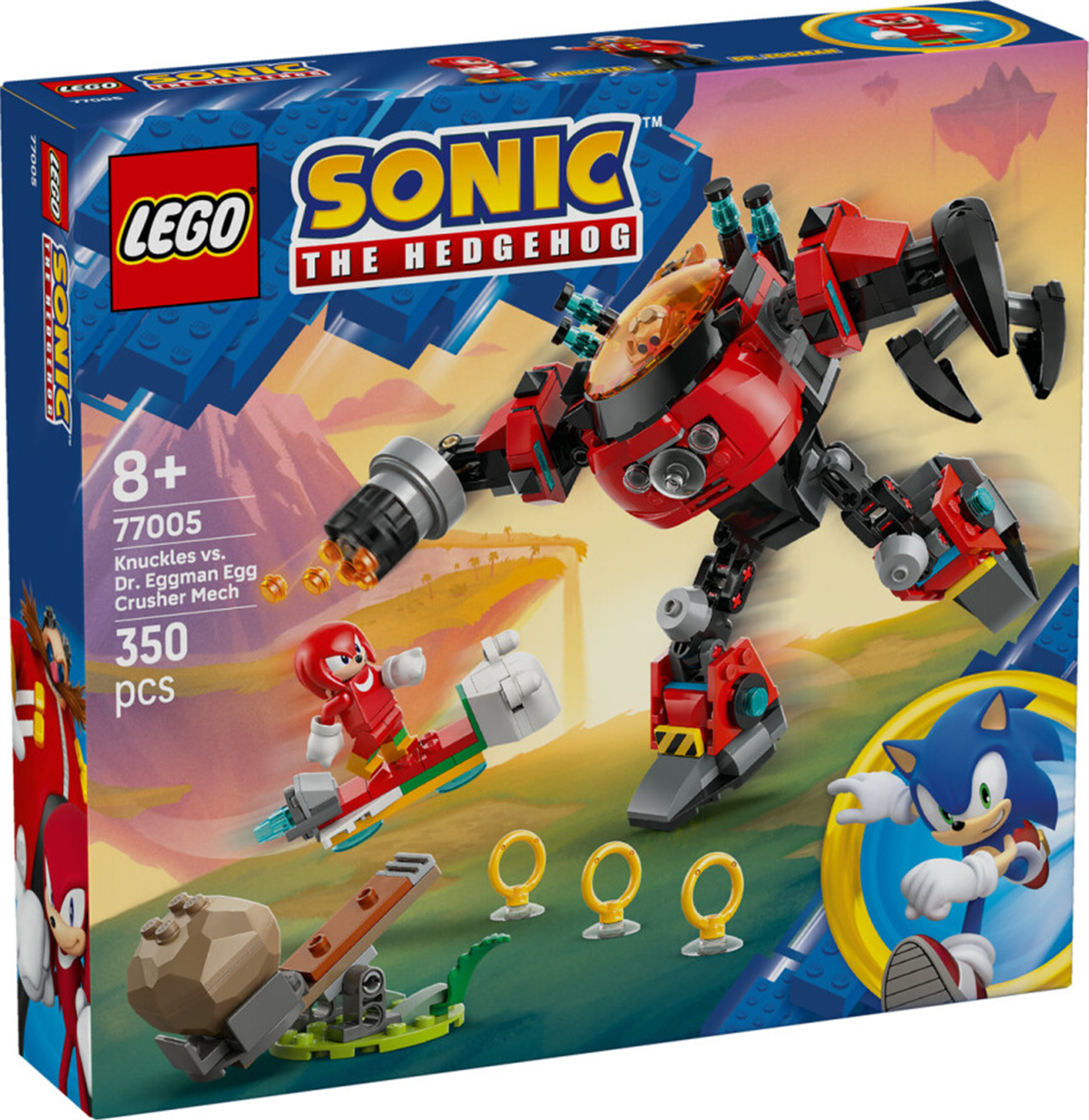 77005 LEGO Sonic the Hedgehog Knuckles Dr. Eggman ın Egg Crusher Robotuna Karşı