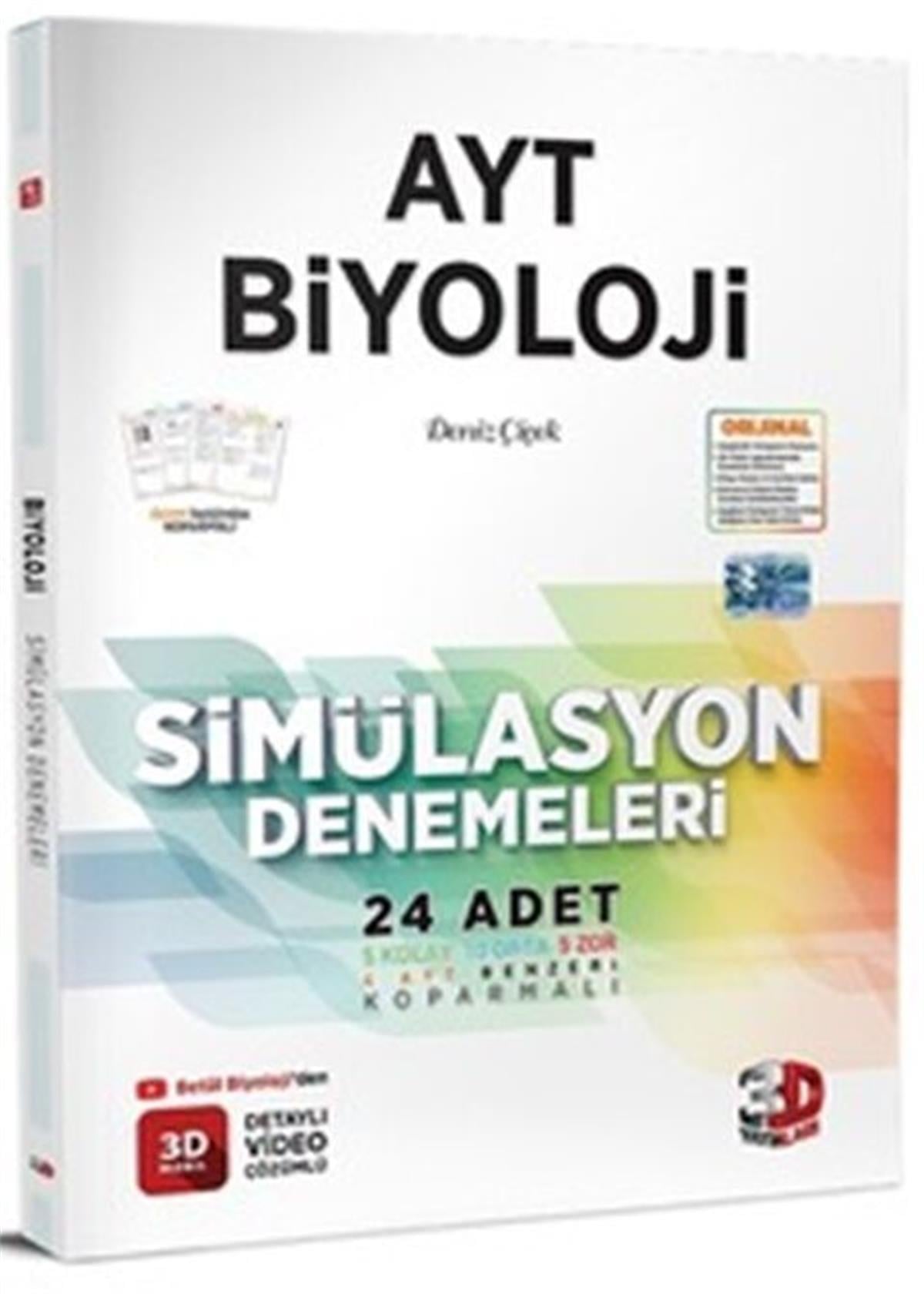 3D Yayınları AYT Biyoloji Simülasyon 24 Deneme