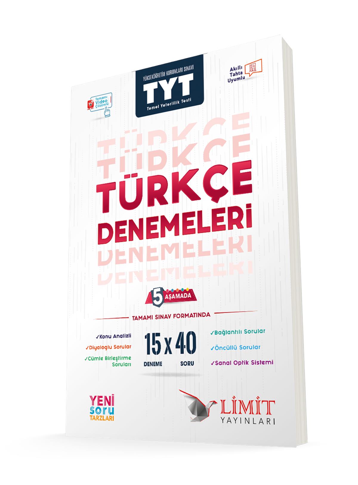 Limit Yayınları TYT Türkçe 15x40 Denemeleri