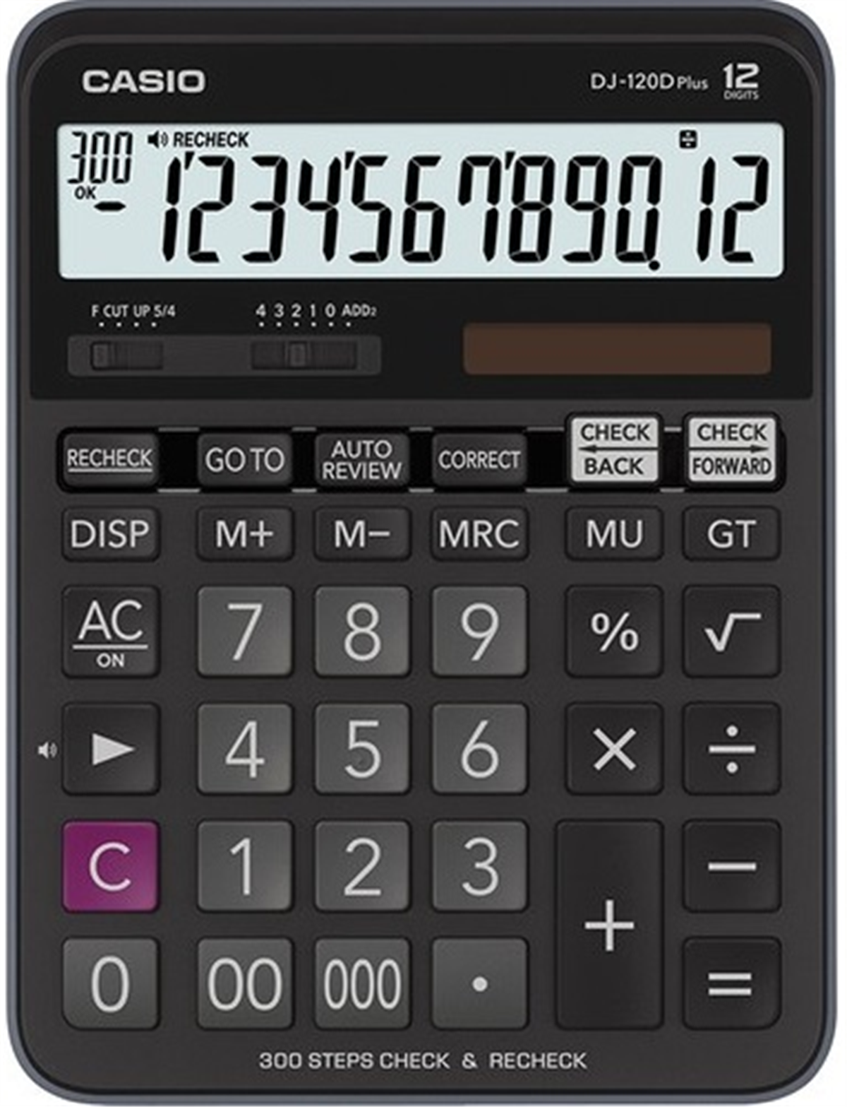 Casio DJ-120D Plus 12 Hane Hesap Makinesi Siyah