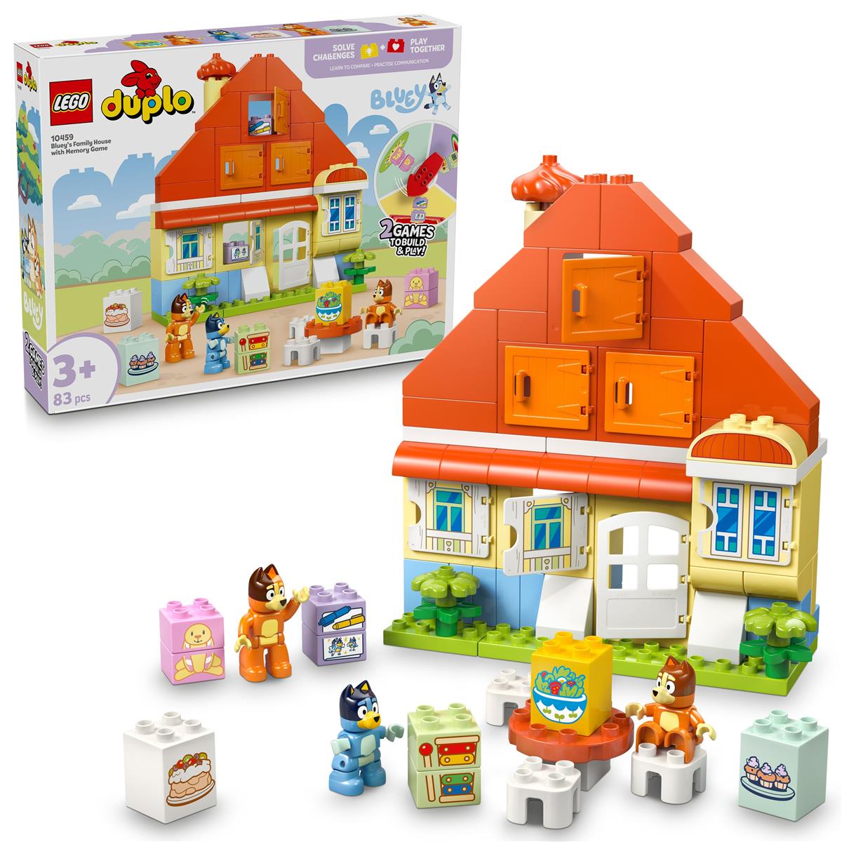 10459 LEGO DUPLO Bluey Bluey Ailesinin Evi ve Hafıza Oyunu