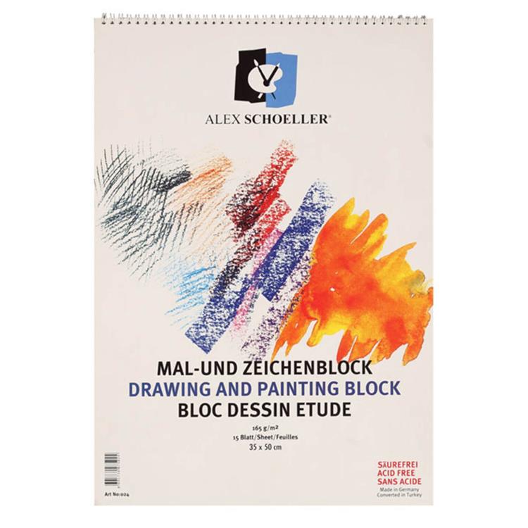 Alex Schoeller Dokulu Resim Defteri 35X50 Spr. 165 Gr 15 Yp.