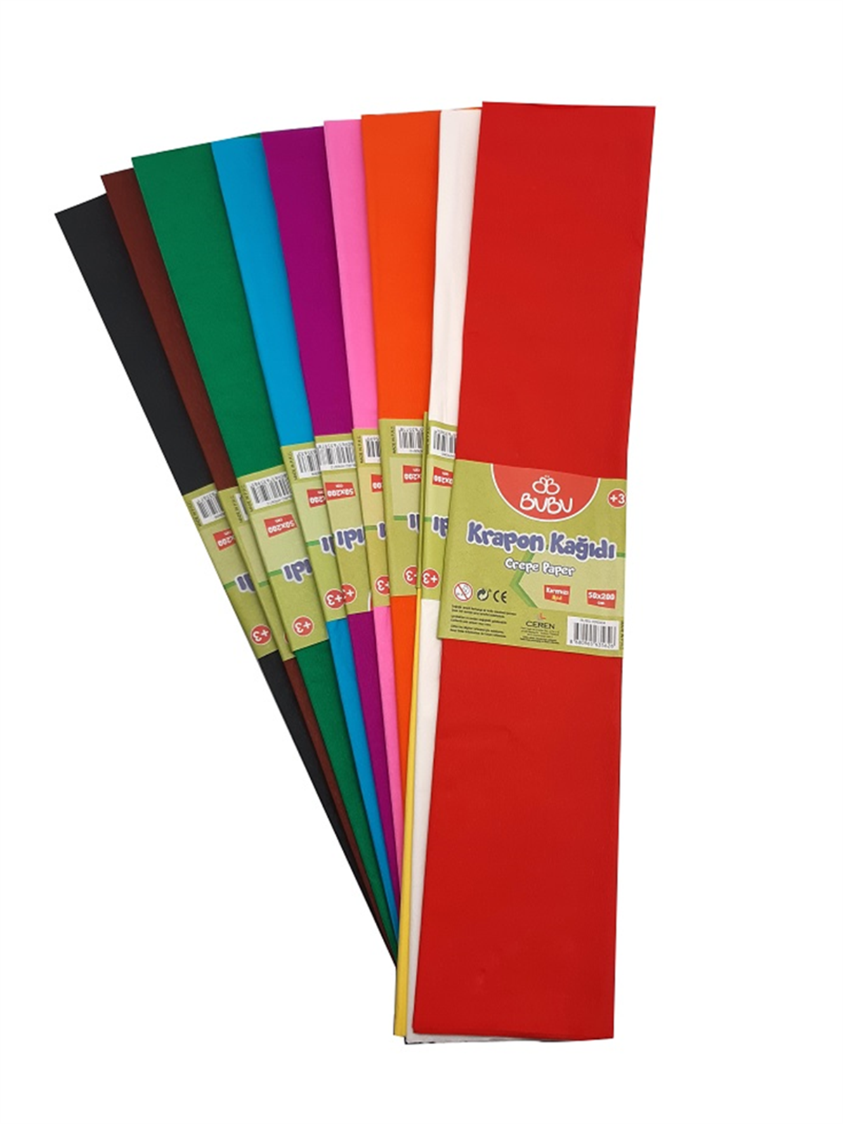 Bu Bu Krapon Kağıdı 10 Renk 50 200 cm KR0001