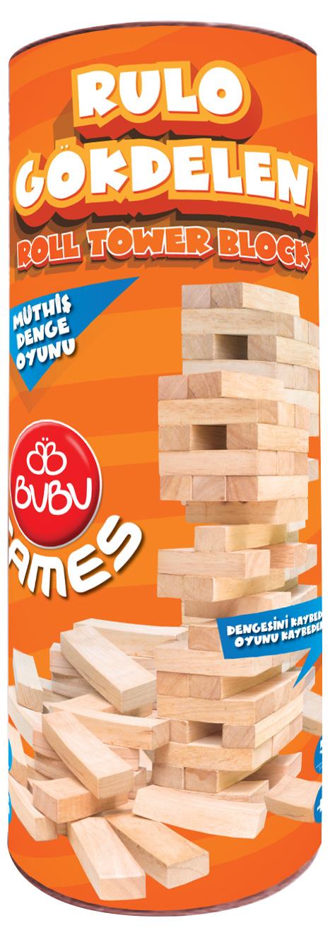 Bu Bu Rulo Gökdelen Ahşap Denge Oyunu Gm0035