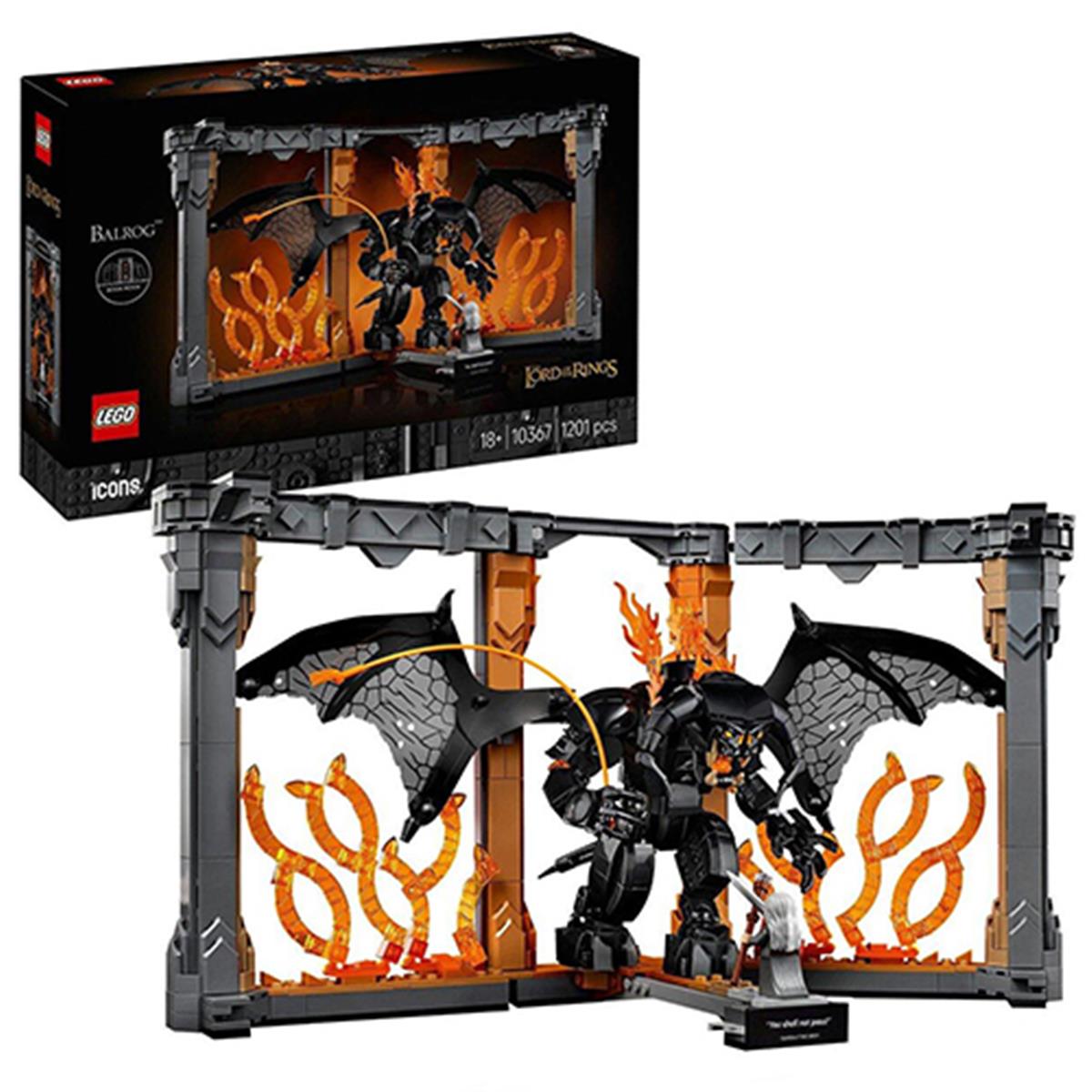 10367 LEGO Icons Yüzüklerin Efendisi: Balrog Kitaplık Dekoru