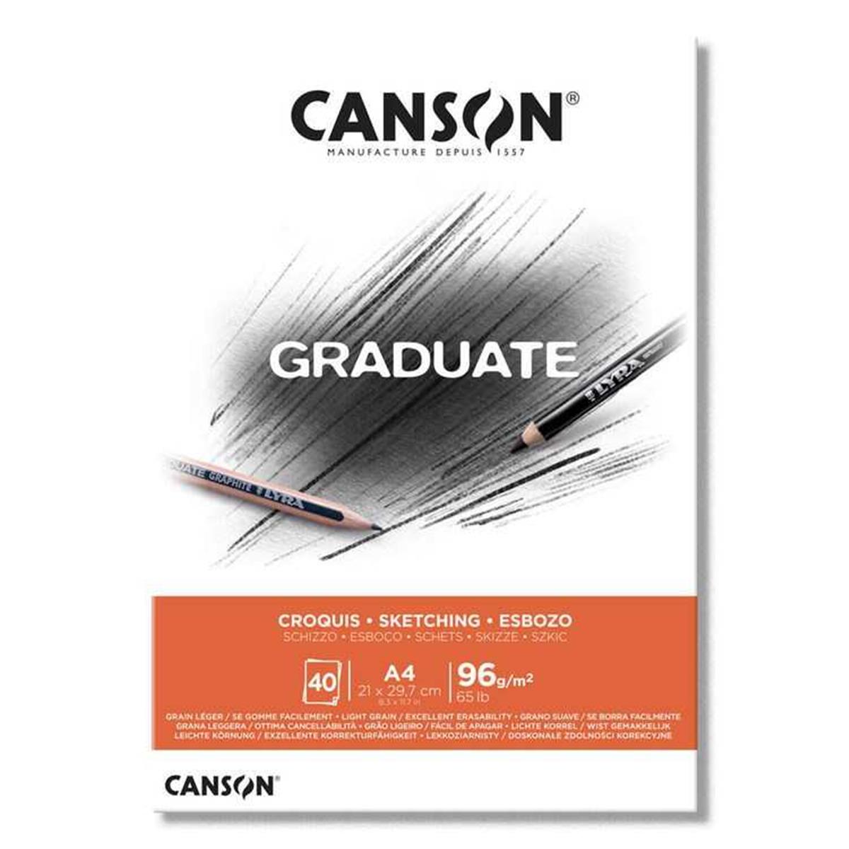 Canson Graduate Eskiz Çizim Defter A4 96gr 40 Yaprak