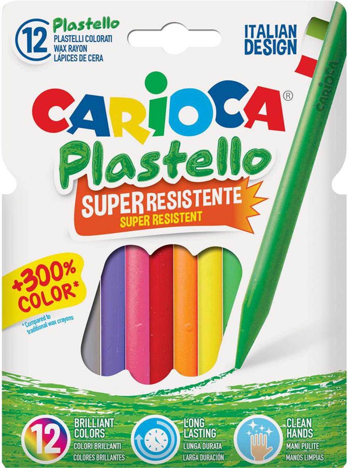 Carioca Üçgen Elleri Kirletermkeyen Yıkanabilir Pastel Boya Kalemi 12 Li