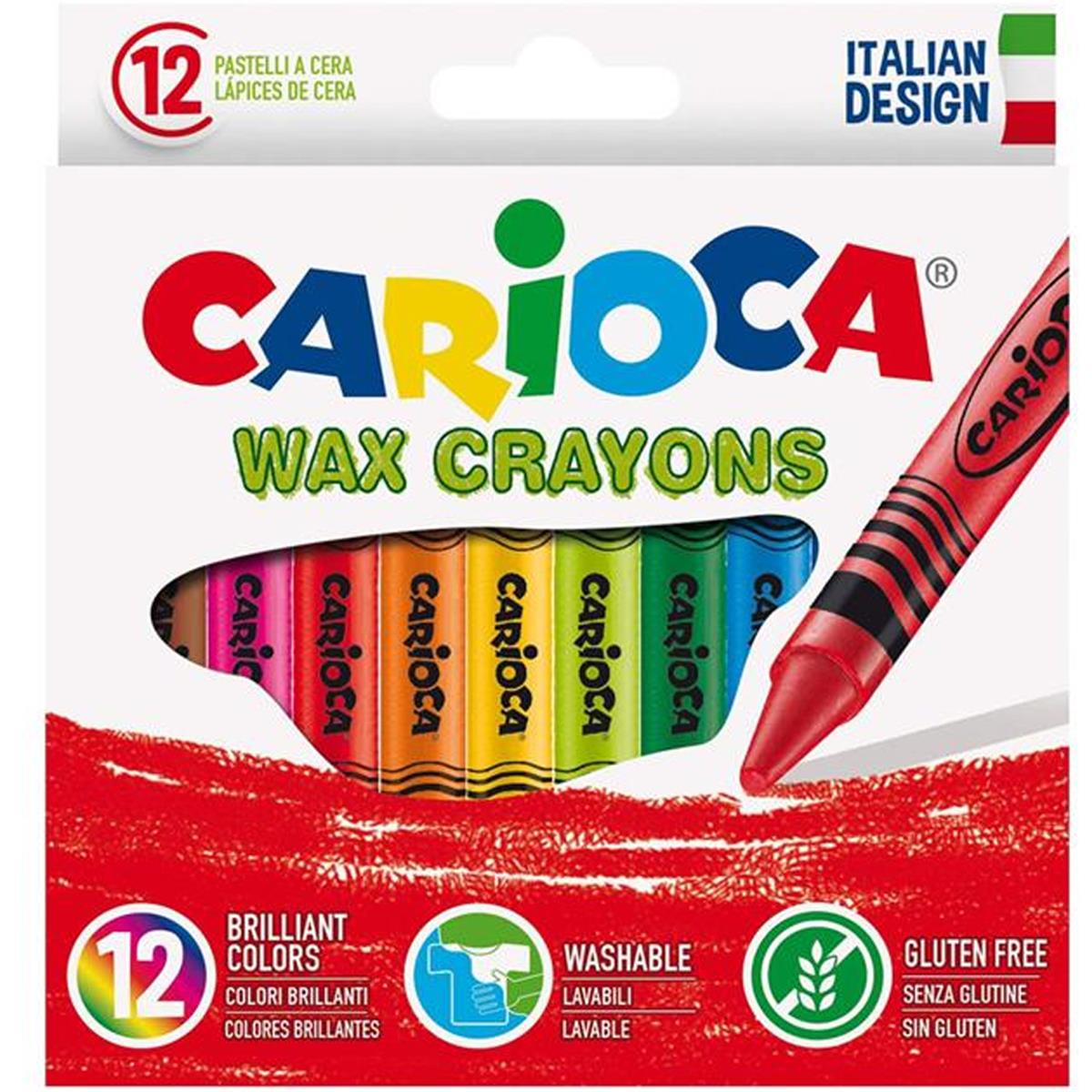 Carioca Wax Yıkanabilir Pastel Boya Kalemi 12 li