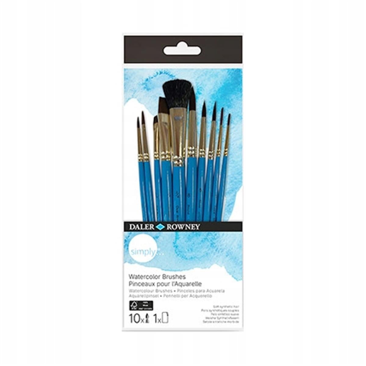 Daler Rowney Aquarellmalpinsel Simply 10lu Set