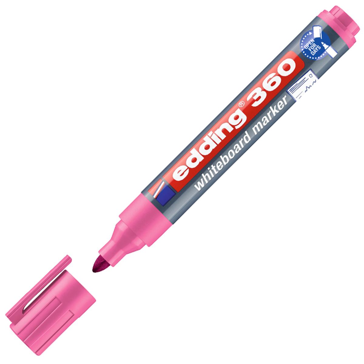 Edding 360 Xl Beyaz Yazı Tahtası Kalemi Pembe