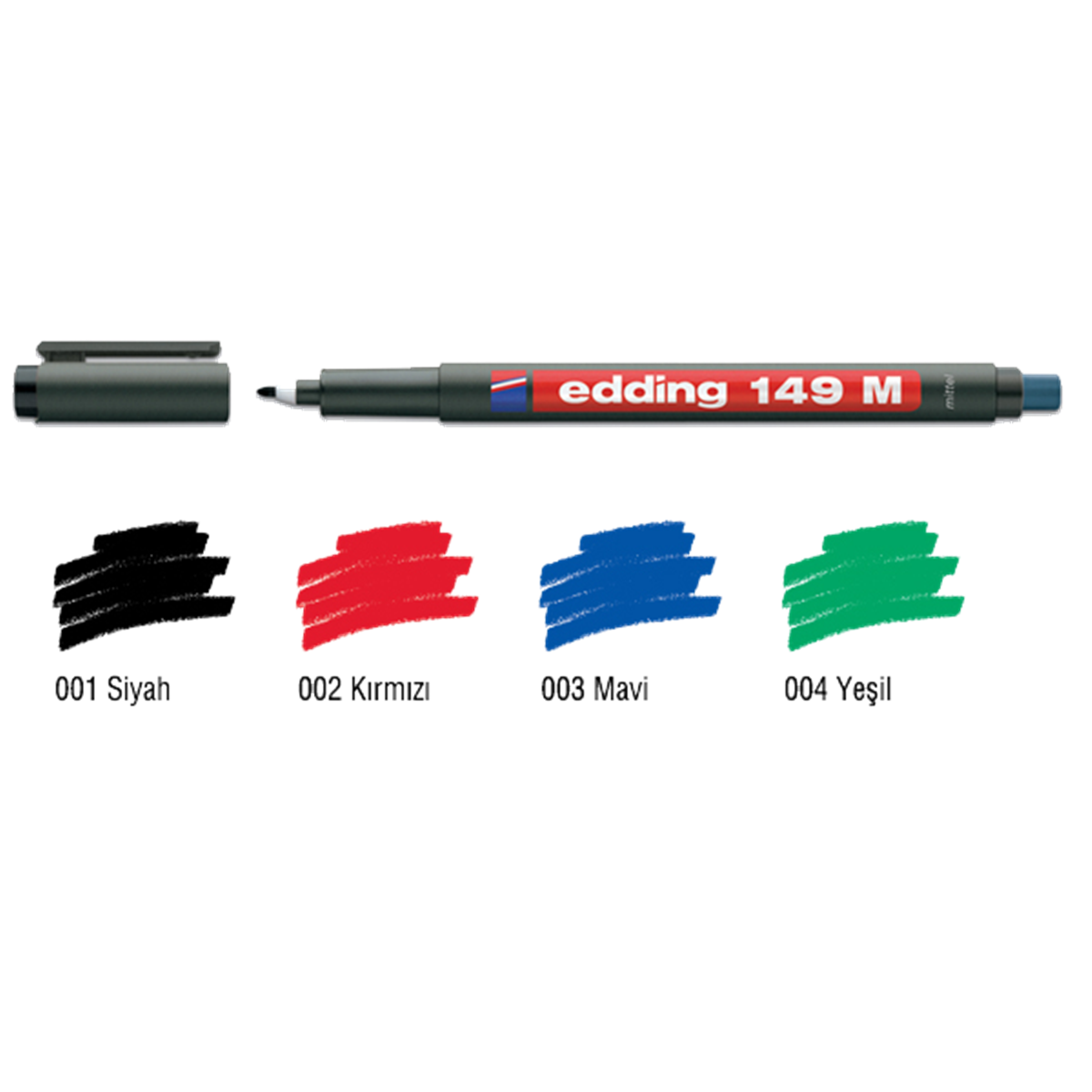 Edding Asetat Kalem 149 M Silgili Mavi