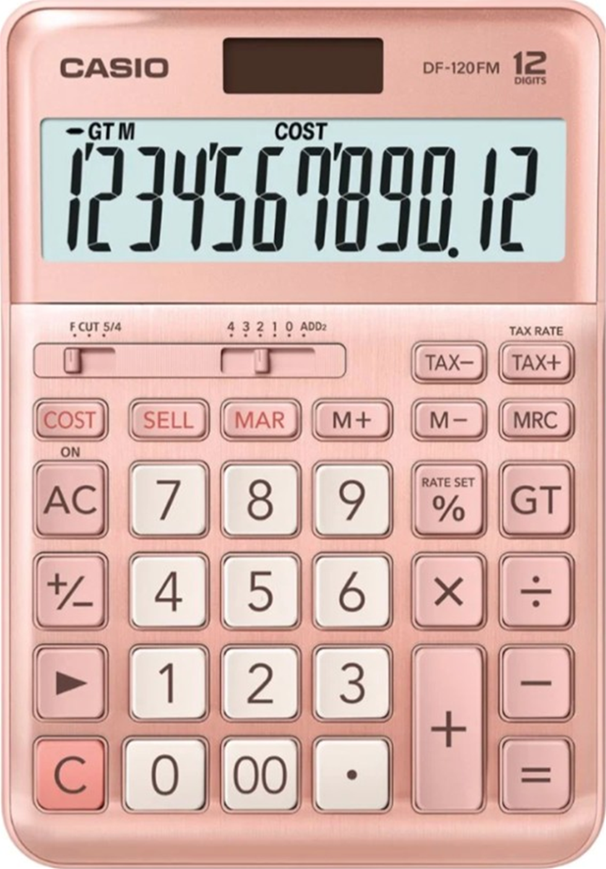 Casio DF-120FM-PK Pembe Masa Üstü Hesap Makinesi 12 Hane
