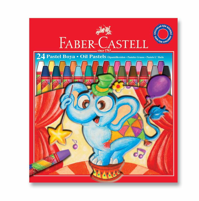 Faber-Castell Köşeli Karton 24 Adet Pastel Boya