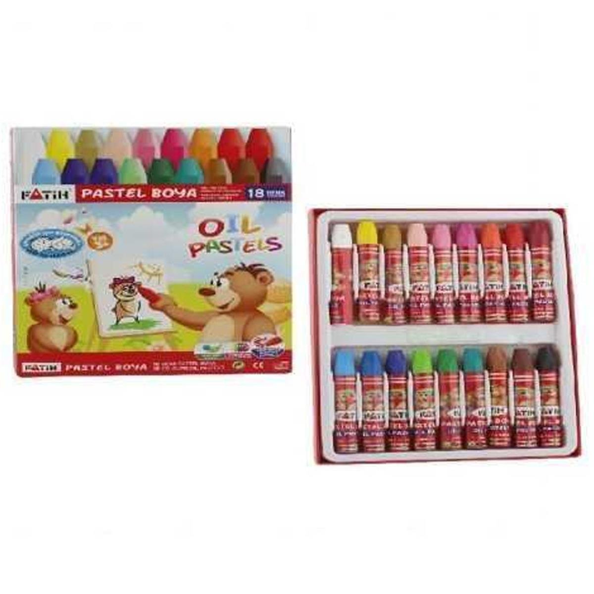 Fatih Pastel Boya 18 Renk King Size Kutulu