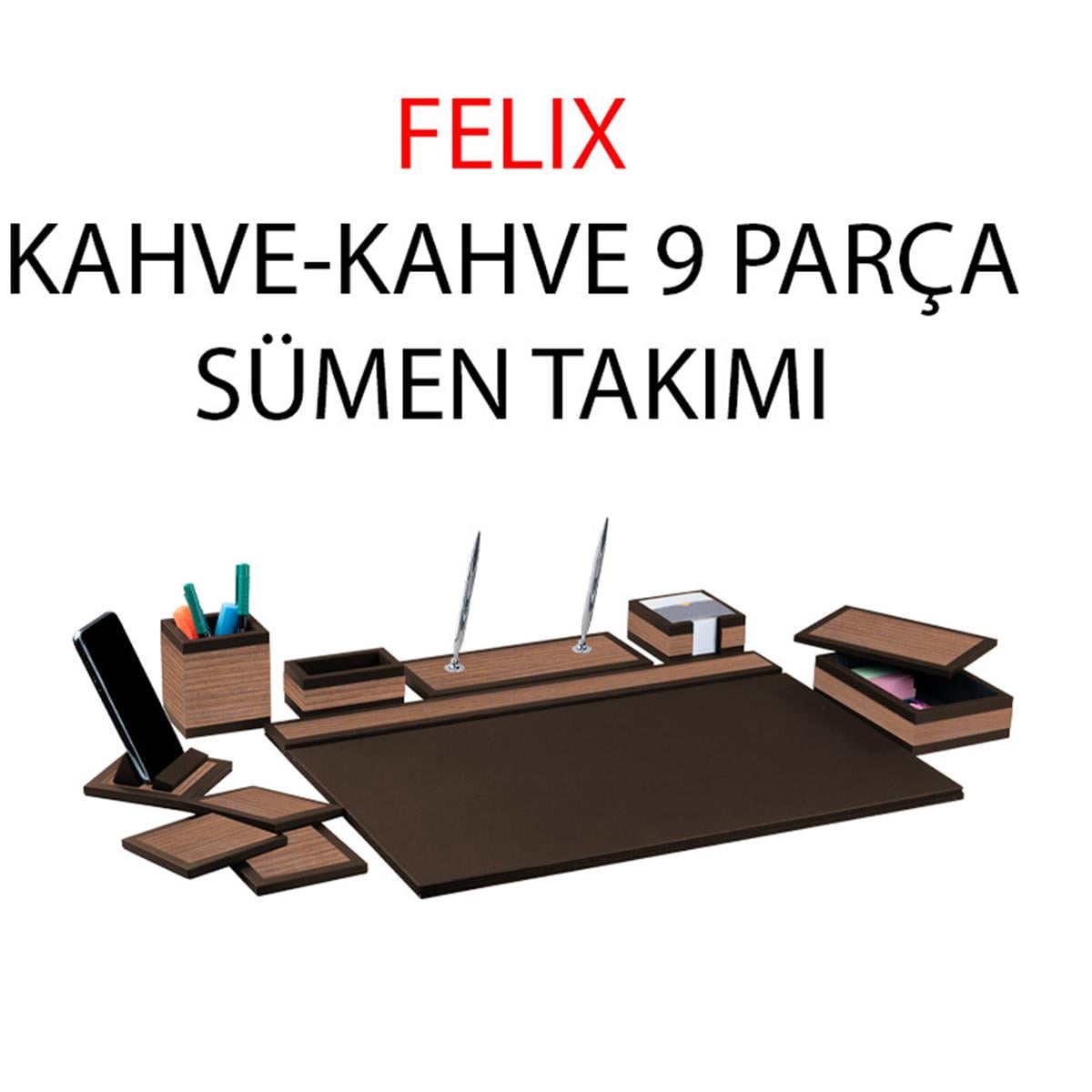Gıpta Felix Sümen Takımı 9 Parça Kahve 8126