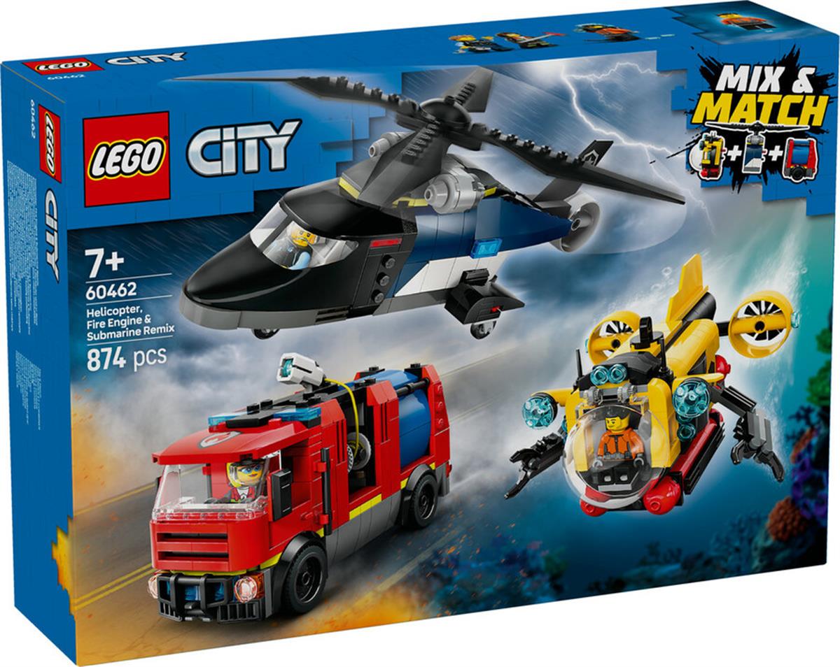 60462 LEGO City Helikopter, İtfaiye Kamyonu ve Denizaltı Karışımı