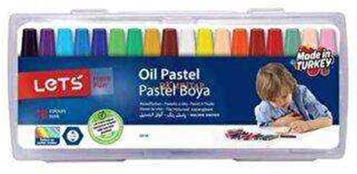 Lets 18 Renk Pastel Boya Plastik Çantalı Lk 18