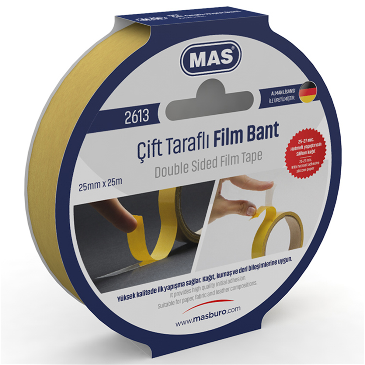 Mas 2613 Çift Taraflı Bant 25mmx25M