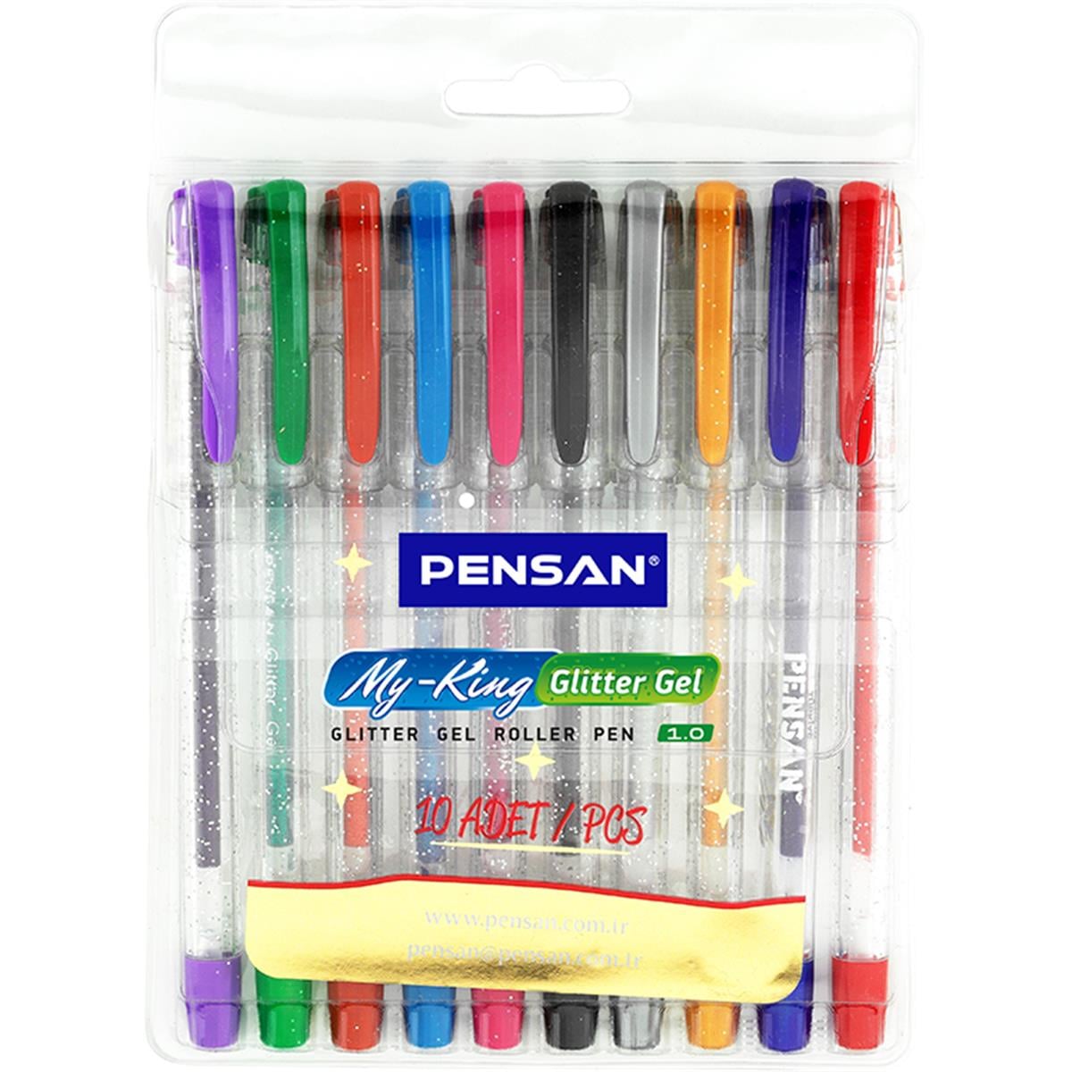 Pensan My King Simli Jel Kalem Seti 10 lu