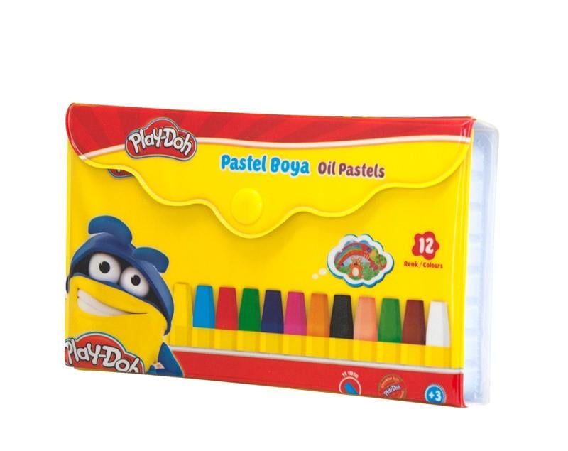Play-Doh 12 Renk Pastel Boya Çantalı